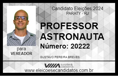 Candidato PROFESSOR ASTRONAUTA 2024 - PARATY - Eleições