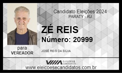 Candidato ZÉ REIS 2024 - PARATY - Eleições