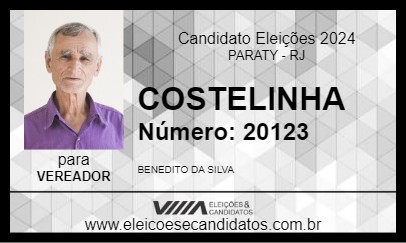 Candidato COSTELINHA 2024 - PARATY - Eleições