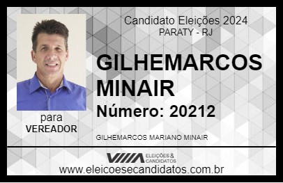 Candidato GILHEMARCOS MINAIR 2024 - PARATY - Eleições