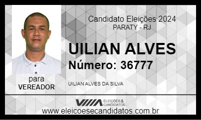 Candidato UILIAN ALVES 2024 - PARATY - Eleições