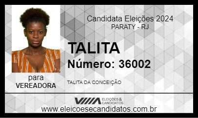 Candidato TALITA 2024 - PARATY - Eleições