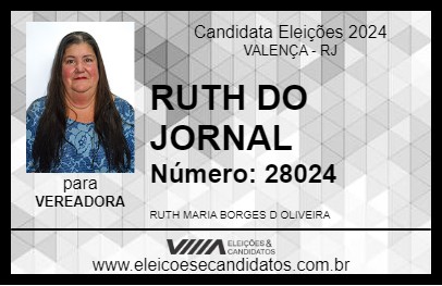 Candidato RUTH DO JORNAL 2024 - VALENÇA - Eleições