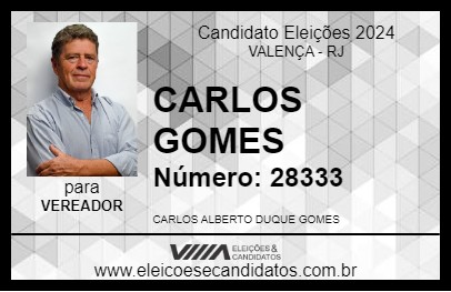 Candidato CARLOS GOMES 2024 - VALENÇA - Eleições