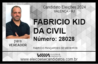 Candidato FABRICIO KID DA CIVIL 2024 - VALENÇA - Eleições