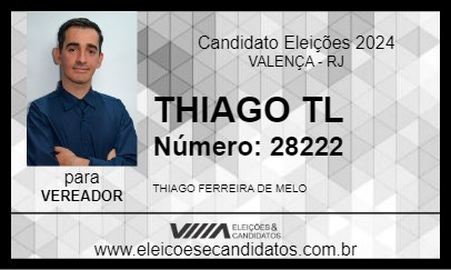 Candidato THIAGO TL 2024 - VALENÇA - Eleições