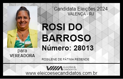 Candidato ROSI DO BARROSO 2024 - VALENÇA - Eleições