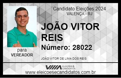 Candidato JOÃO VITOR REIS 2024 - VALENÇA - Eleições