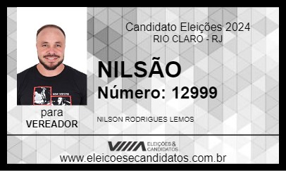 Candidato NILSÃO 2024 - RIO CLARO - Eleições