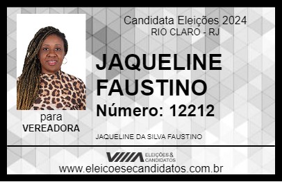 Candidato JAQUELINE FAUSTINO 2024 - RIO CLARO - Eleições