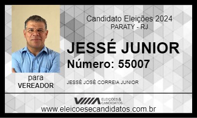 Candidato JESSÉ JUNIOR 2024 - PARATY - Eleições