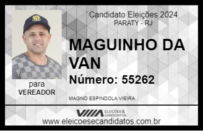 Candidato MAGUINHO DA VAN 2024 - PARATY - Eleições