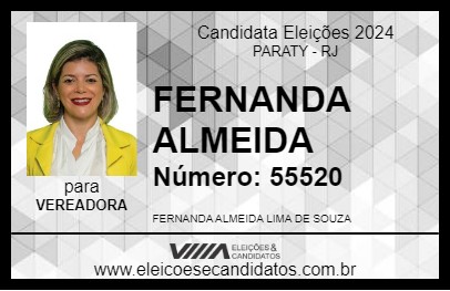 Candidato FERNANDA ALMEIDA 2024 - PARATY - Eleições