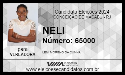 Candidato NELI 2024 - CONCEIÇÃO DE MACABU - Eleições