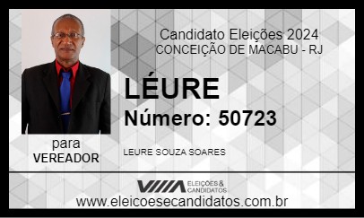 Candidato LÉURE 2024 - CONCEIÇÃO DE MACABU - Eleições