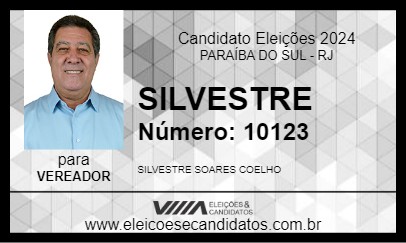 Candidato SILVESTRE 2024 - PARAÍBA DO SUL - Eleições