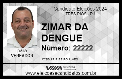 Candidato ZIMAR DA DENGUE  2024 - TRÊS RIOS - Eleições