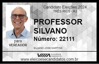 Candidato PROFESSOR SILVANO 2024 - TRÊS RIOS - Eleições