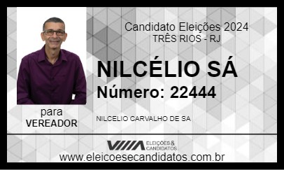 Candidato NILCÉLIO SÁ  2024 - TRÊS RIOS - Eleições