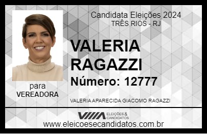 Candidato VALERIA RAGAZZI 2024 - TRÊS RIOS - Eleições