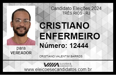 Candidato CRISTIANO ENFERMEIRO 2024 - TRÊS RIOS - Eleições