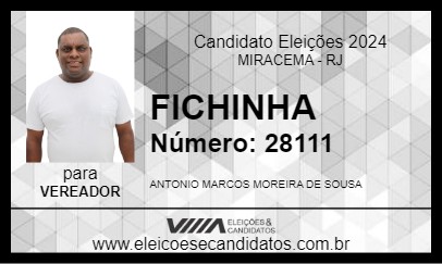 Candidato FICHINHA 2024 - MIRACEMA - Eleições