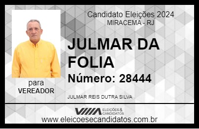 Candidato JULMAR DA FOLIA 2024 - MIRACEMA - Eleições