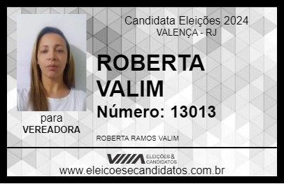 Candidato ROBERTA VALIM 2024 - VALENÇA - Eleições