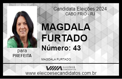 Candidato MAGDALA FURTADO 2024 - CABO FRIO - Eleições