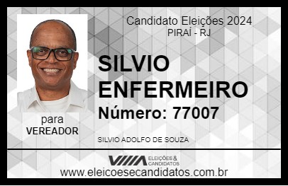 Candidato SILVIO ENFERMEIRO 2024 - PIRAÍ - Eleições