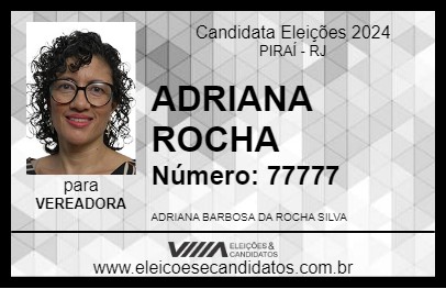 Candidato ADRIANA ROCHA 2024 - PIRAÍ - Eleições