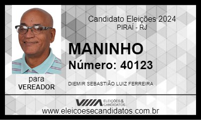 Candidato MANINHO 2024 - PIRAÍ - Eleições