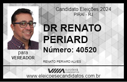 Candidato DR RENATO PERIARD 2024 - PIRAÍ - Eleições