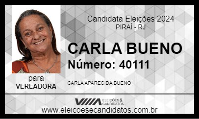 Candidato CARLA BUENO 2024 - PIRAÍ - Eleições