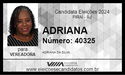 Candidato ADRIANA 2024 - PIRAÍ - Eleições