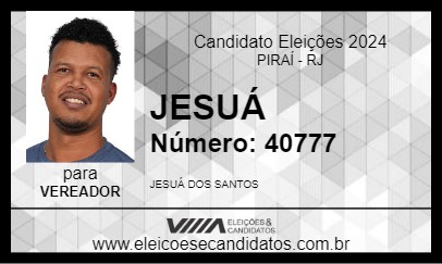 Candidato JESUÁ 2024 - PIRAÍ - Eleições