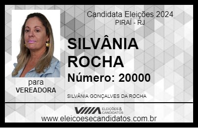 Candidato SILVÂNIA ROCHA 2024 - PIRAÍ - Eleições