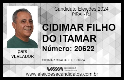 Candidato CIDIMAR FILHO DO ITAMAR 2024 - PIRAÍ - Eleições