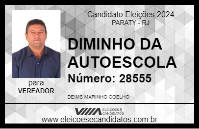 Candidato DIMINHO DA AUTOESCOLA 2024 - PARATY - Eleições