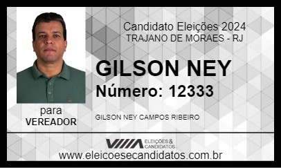 Candidato GILSON NEY 2024 - TRAJANO DE MORAES - Eleições