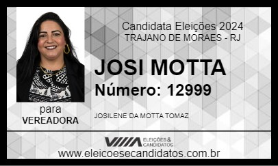 Candidato JOSI MOTTA 2024 - TRAJANO DE MORAES - Eleições