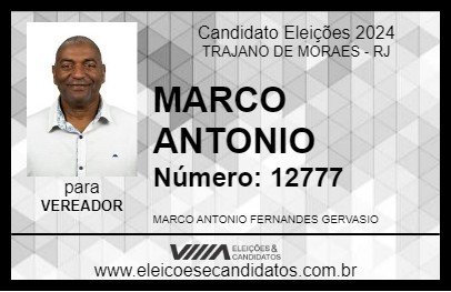 Candidato MARCO ANTONIO 2024 - TRAJANO DE MORAES - Eleições