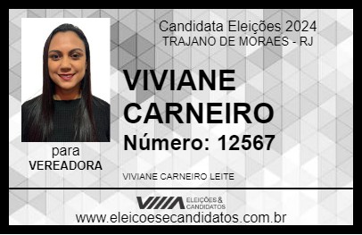 Candidato VIVIANE CARNEIRO 2024 - TRAJANO DE MORAES - Eleições