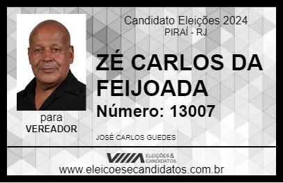 Candidato ZÉ CARLOS DA FEIJOADA 2024 - PIRAÍ - Eleições