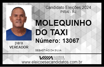 Candidato MOLEQUINHO DO TAXI 2024 - PIRAÍ - Eleições