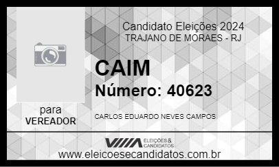 Candidato CAIM 2024 - TRAJANO DE MORAES - Eleições