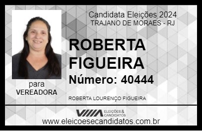 Candidato ROBERTA FIGUEIRA 2024 - TRAJANO DE MORAES - Eleições