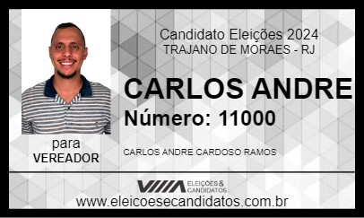 Candidato CARLOS ANDRE 2024 - TRAJANO DE MORAES - Eleições