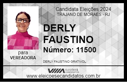 Candidato DERLY FAUSTINO 2024 - TRAJANO DE MORAES - Eleições