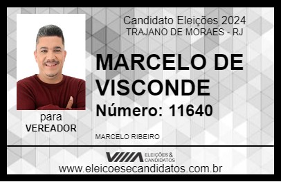 Candidato MARCELO DE VISCONDE 2024 - TRAJANO DE MORAES - Eleições